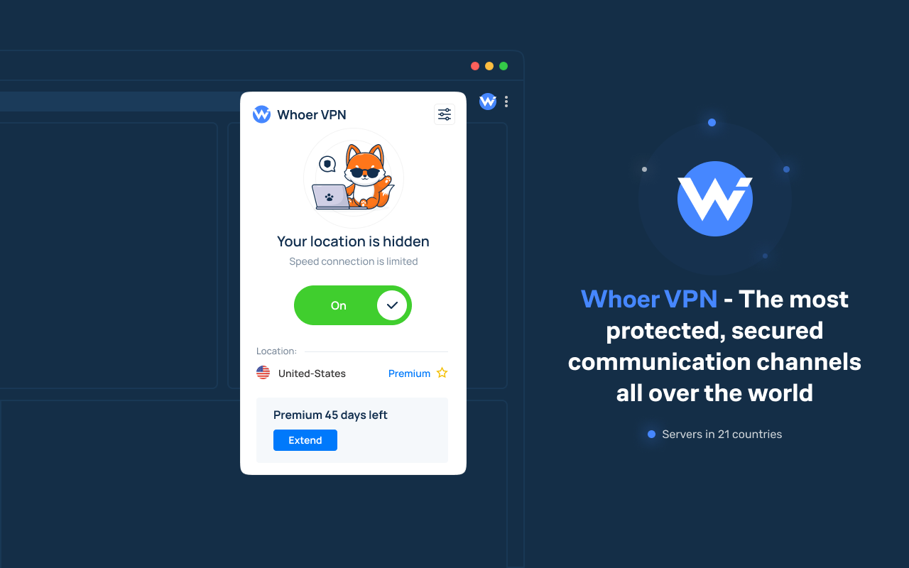 Whoer VPN for Firefox