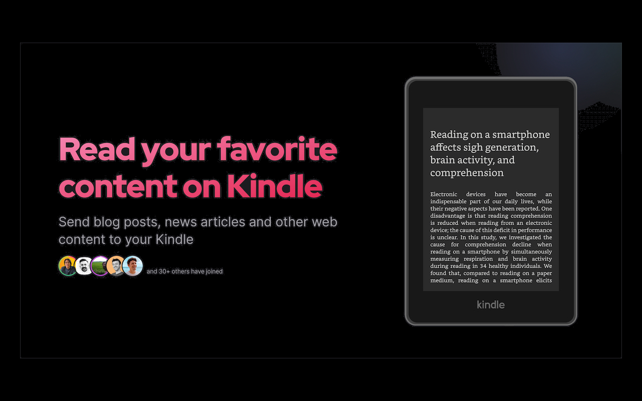 Send web articles to Kindle