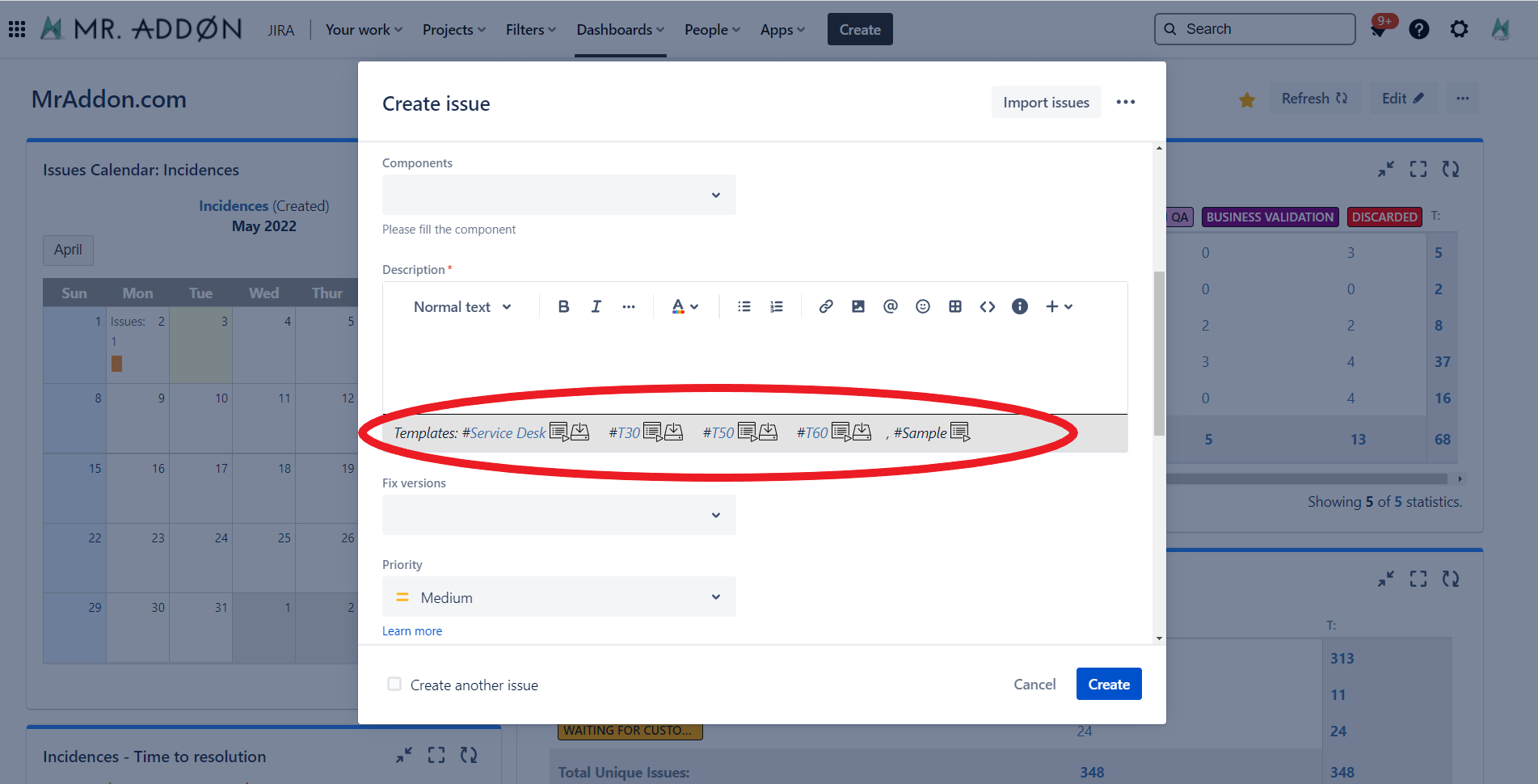 Description & Comment Templates for Jira Cloud