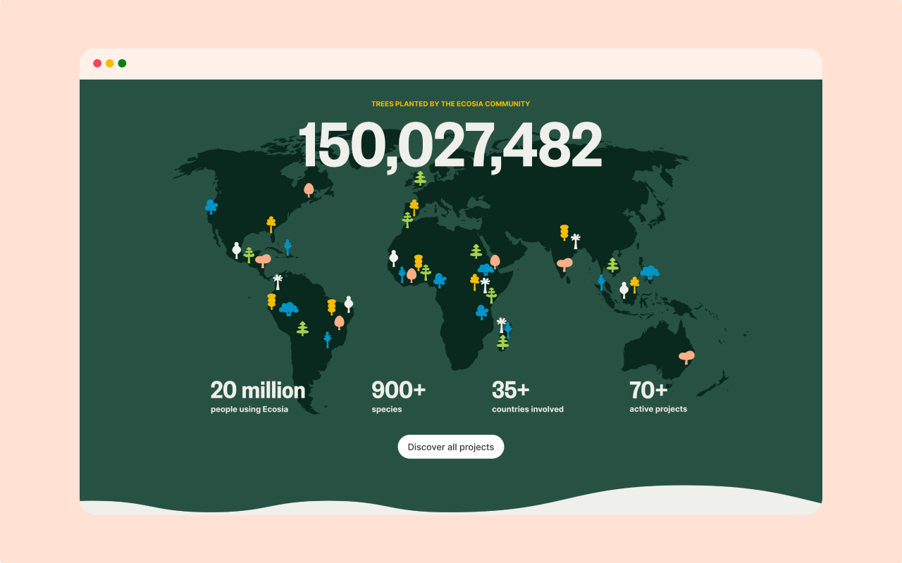 Ecosia — The search engine that plants trees 🌱