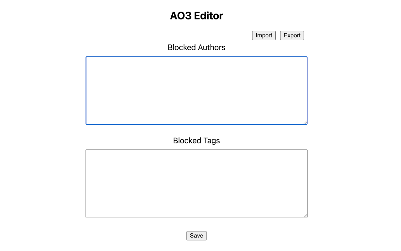 AO3 Editor