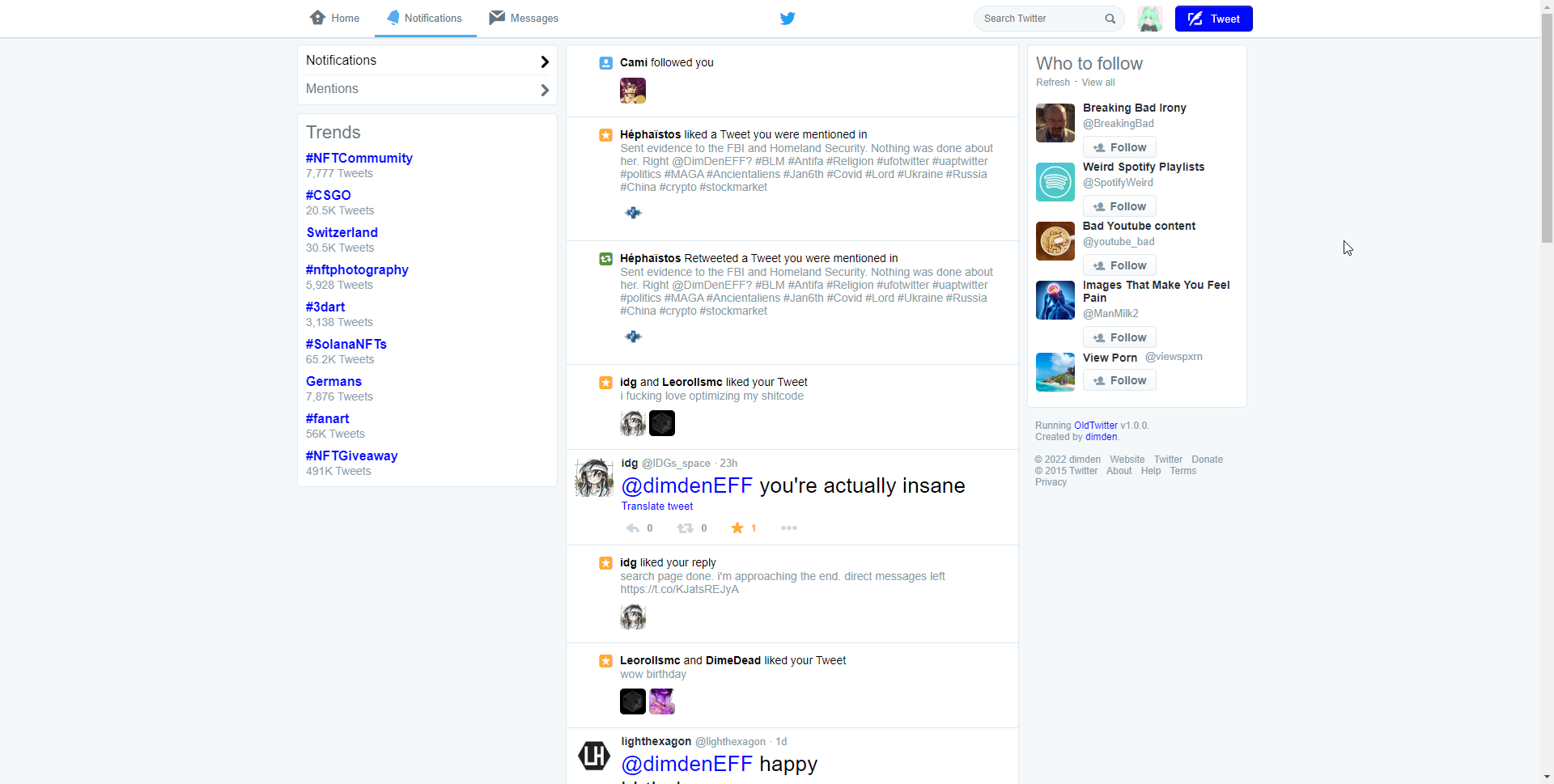 Old Twitter Layout (2025) v1.8.2.0 Best extensions for Firefox