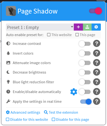 Page Shadow