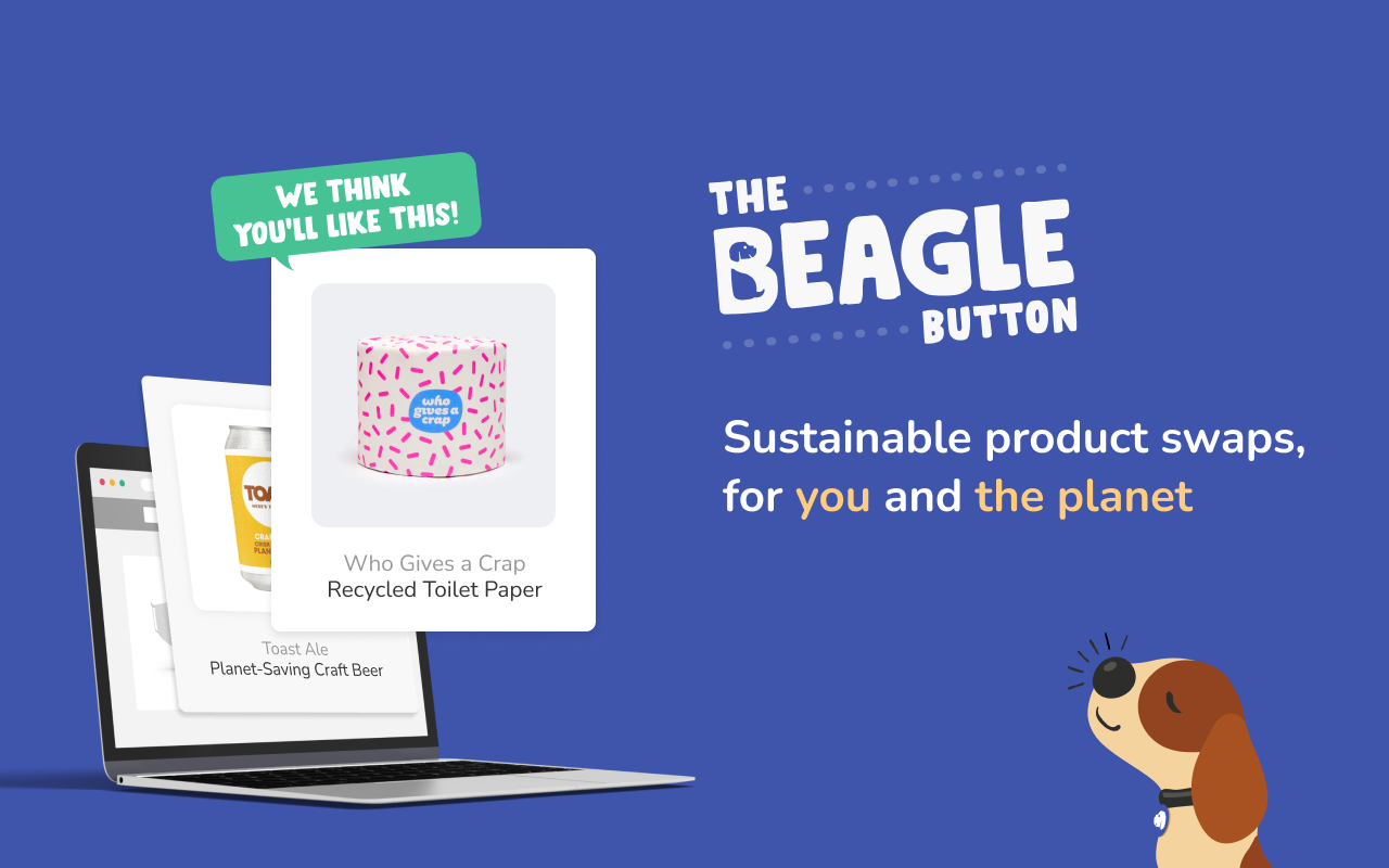 The Beagle Button - sustainable shopping helper
