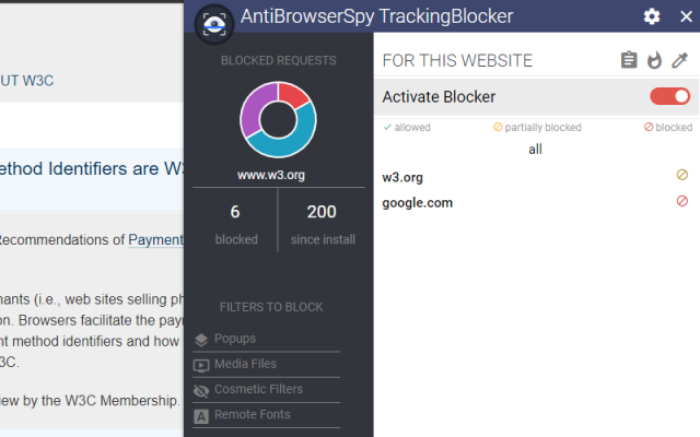 AntiBrowserSpy TrackingBlocker