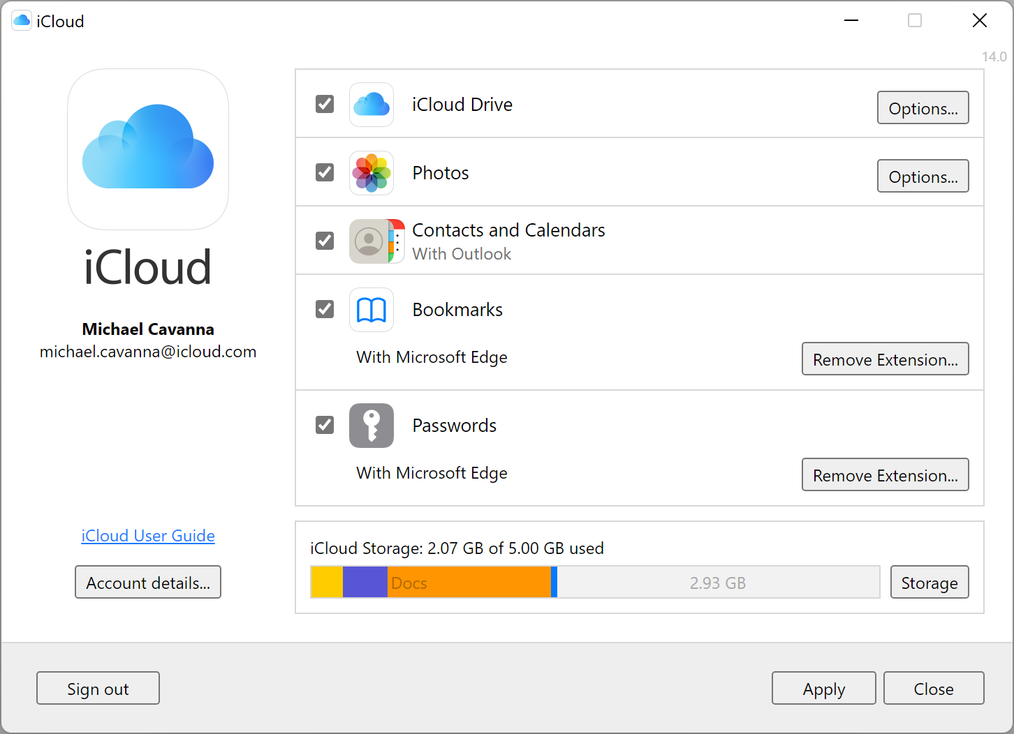 iCloud Bookmarks