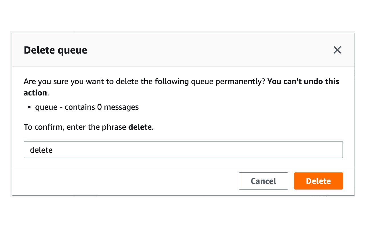 AWS console autofill delete