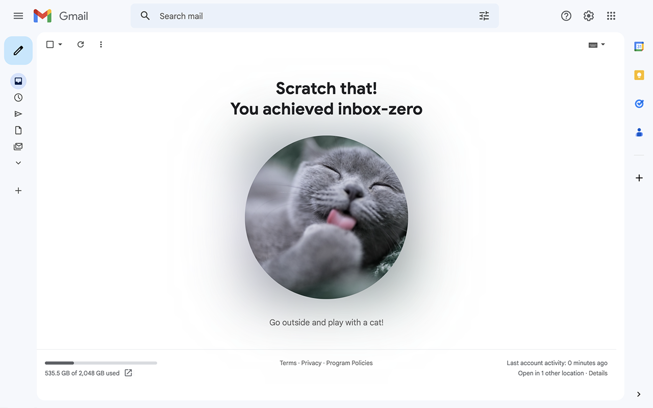 Inbox Zero Cats for Gmail