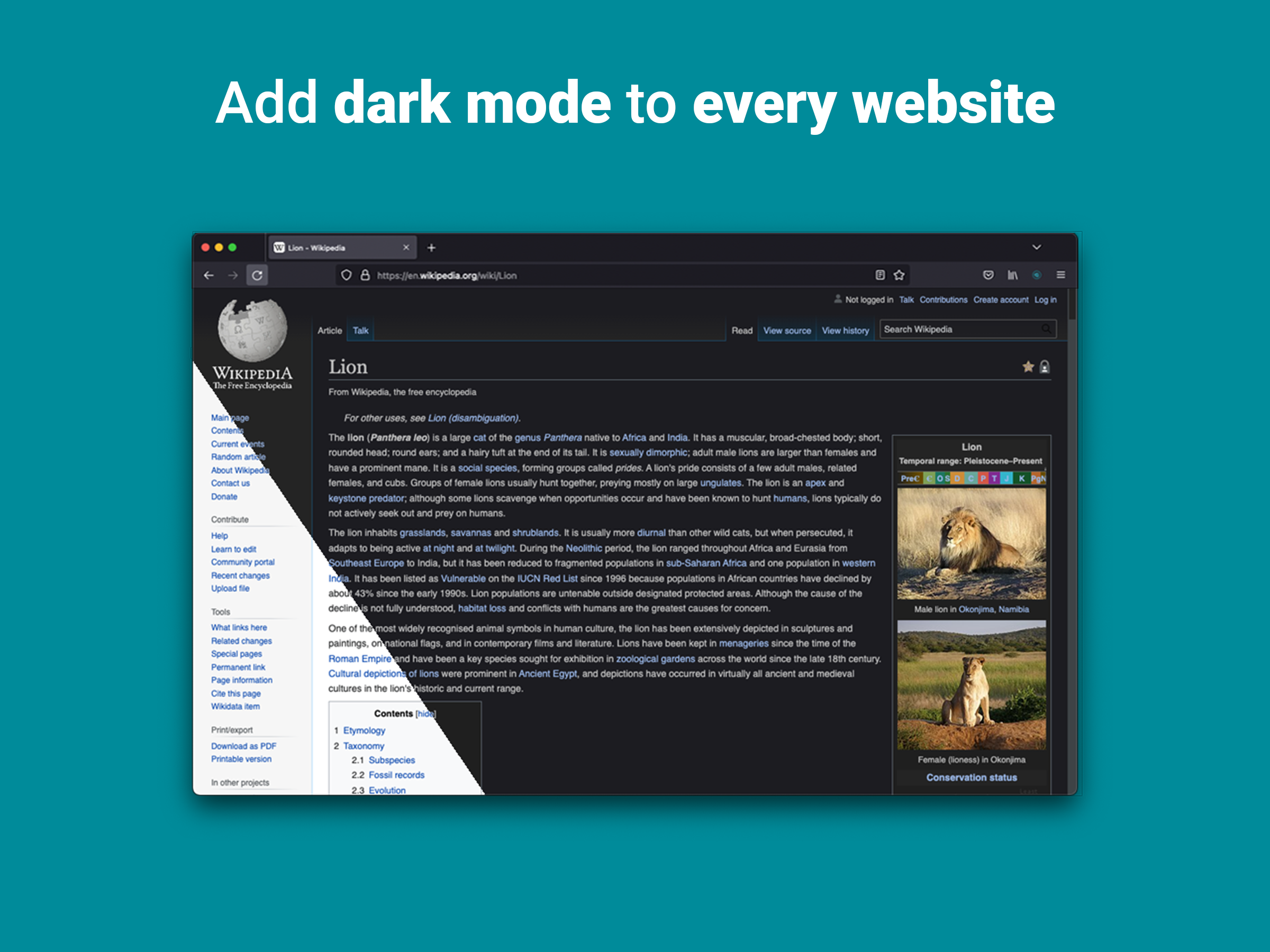 Night Eye - Dark mode