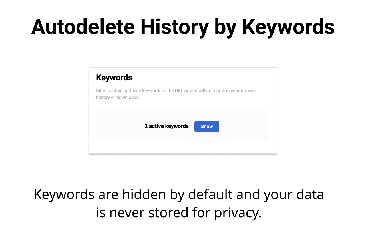 Autodelete History by Keywords or URL