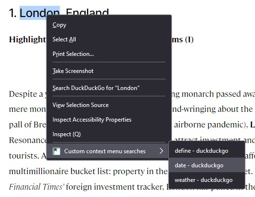 Custom context menu searches promo image