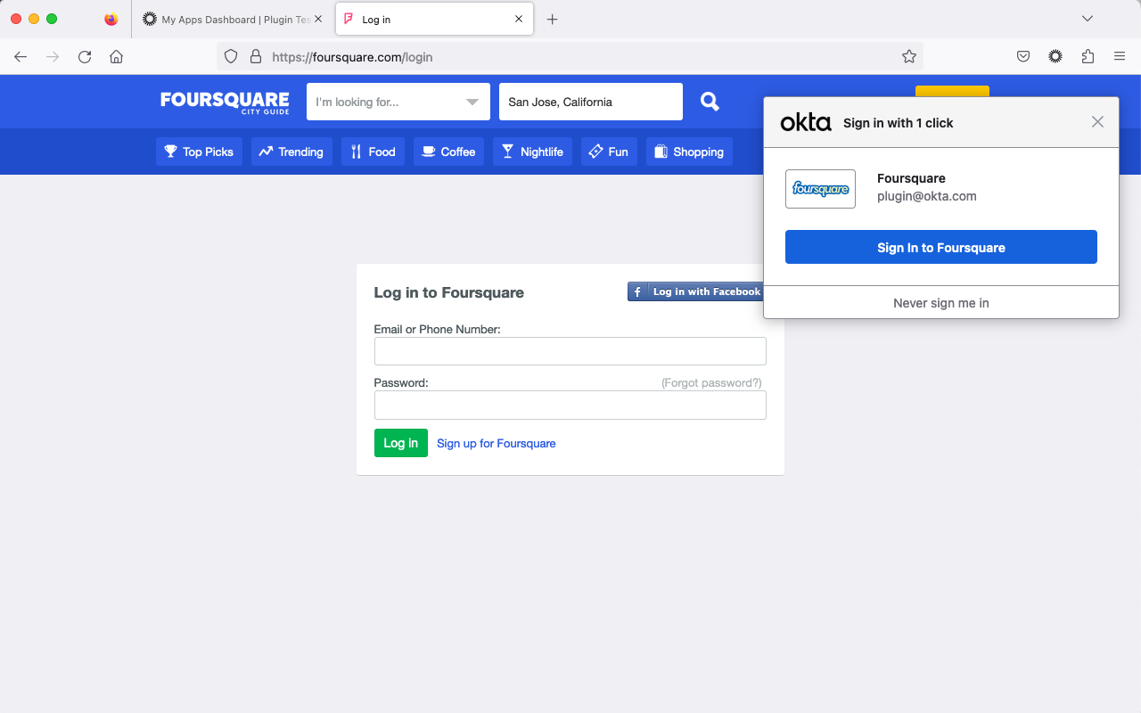 Okta Browser Plugin