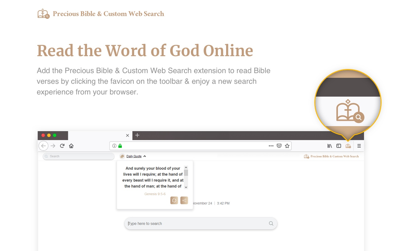 Precious Bible & Custom Web Search