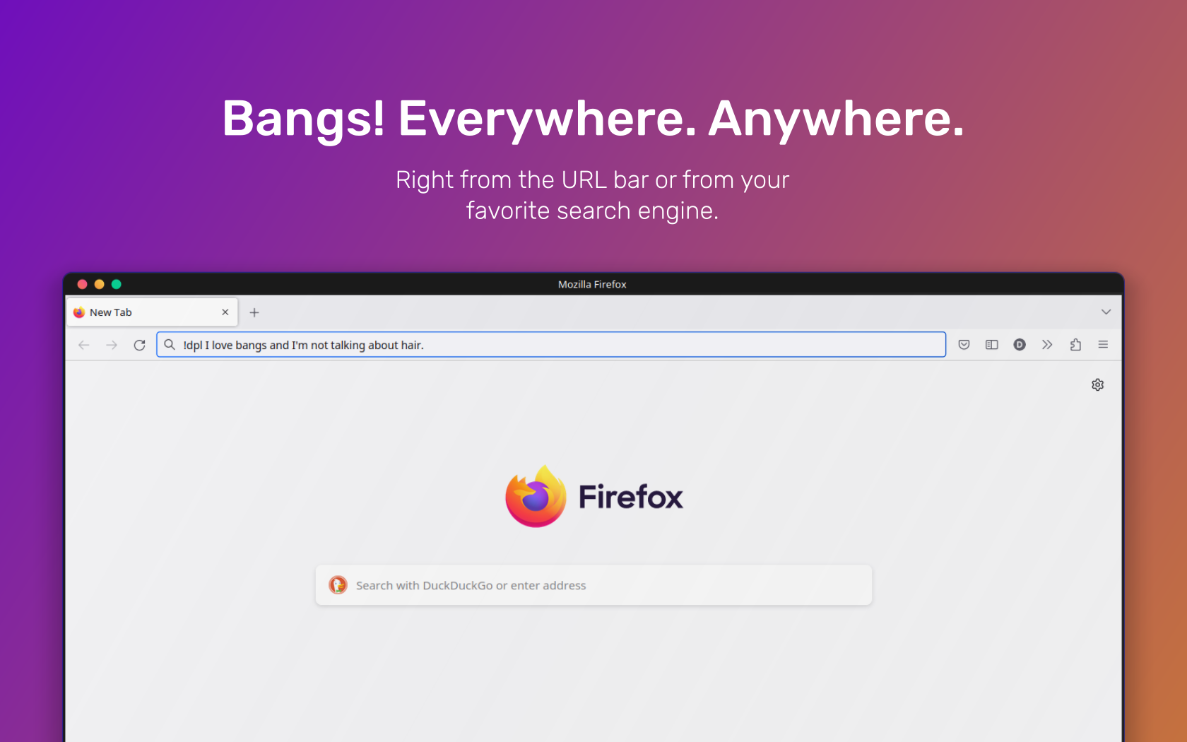 Yang! - Yet Another Bangs anywhere extension