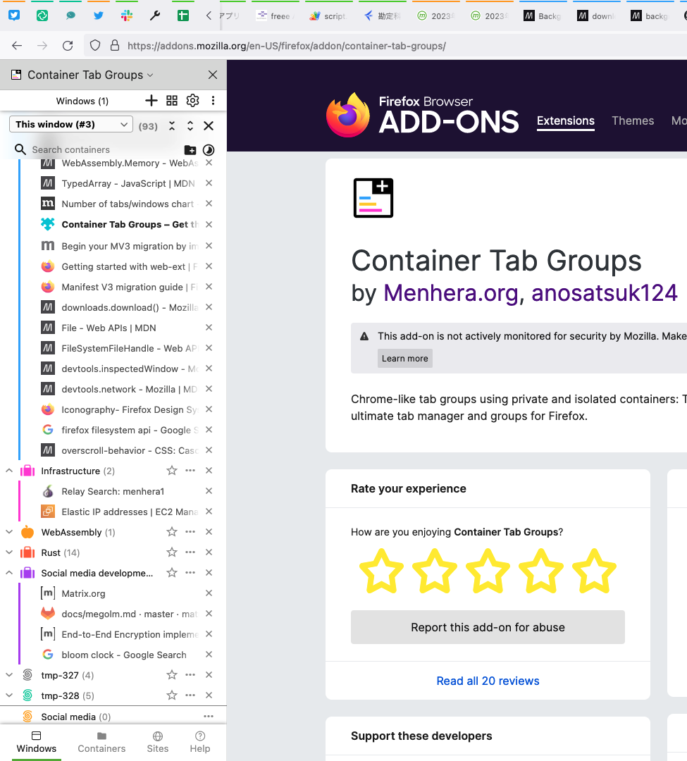 Container Tab Groups