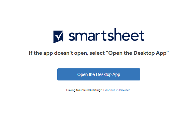 Smartsheet DesktopApp DeepLink