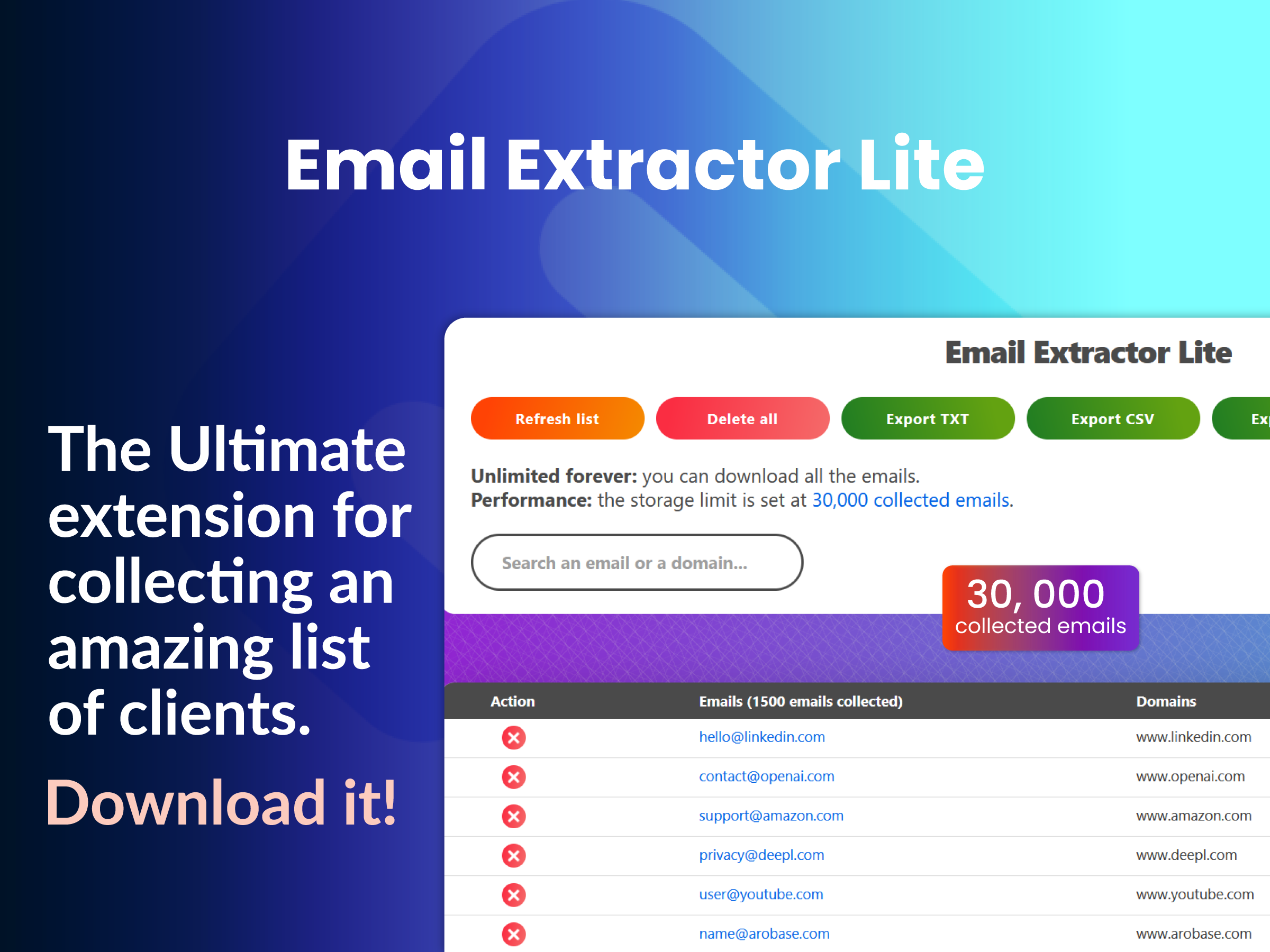 Email Extractor Lite promo image