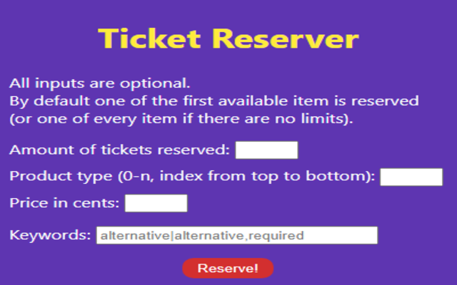 Ticket reserver
