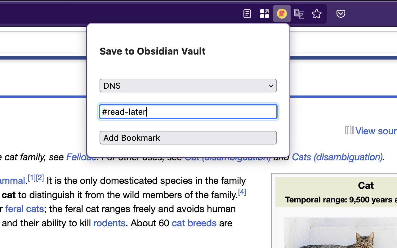 Obsidian Bookmarks promo image