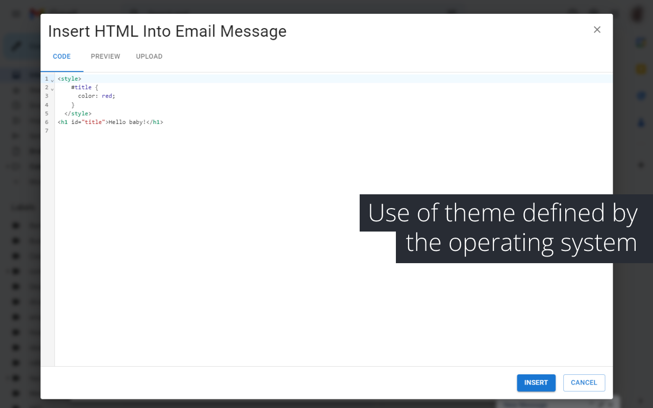 HTML Inserter for Gmail, Outlook, Yahoo Mail