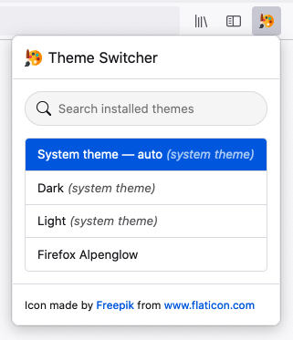 Theme Switcher for Firefox