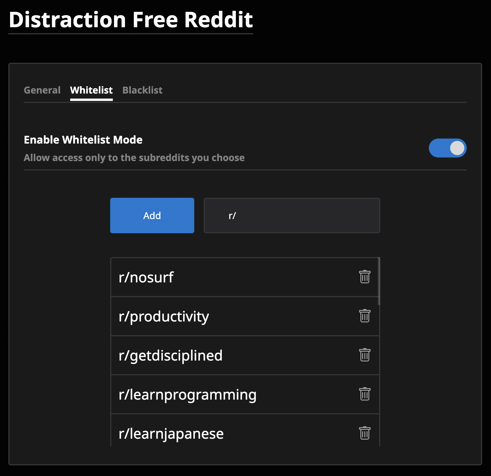 Distraction Free Reddit
