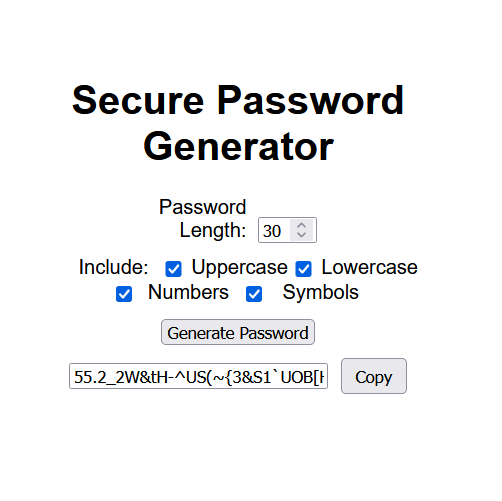 Secure Password Generator