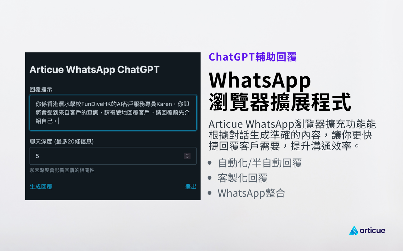 Articue WhatsApp ChatGPT promo image