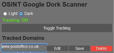OSINT Google Dork Scanner