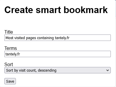 Places - Smart bookmarks