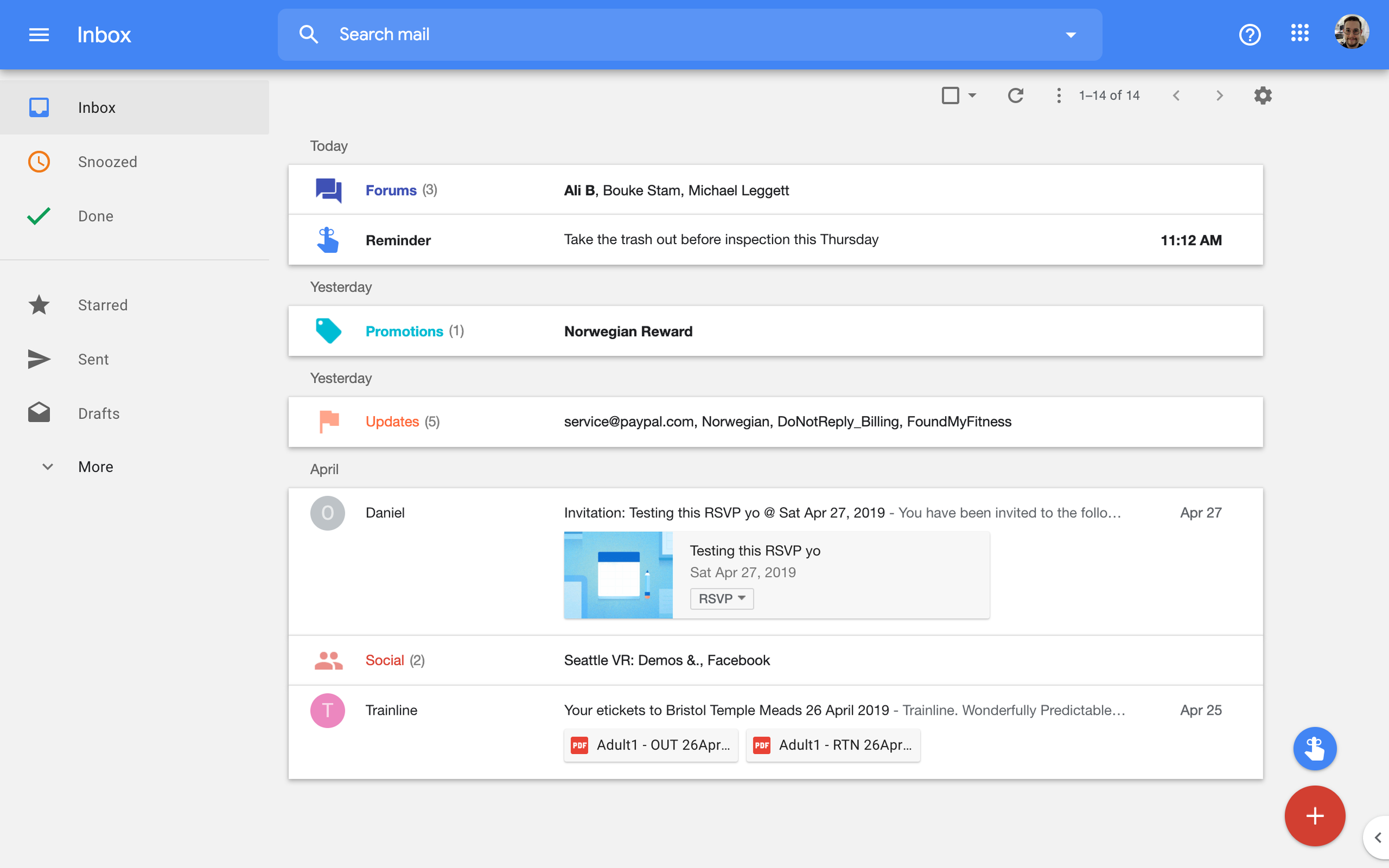 Inbox Reborn theme for Gmail™
