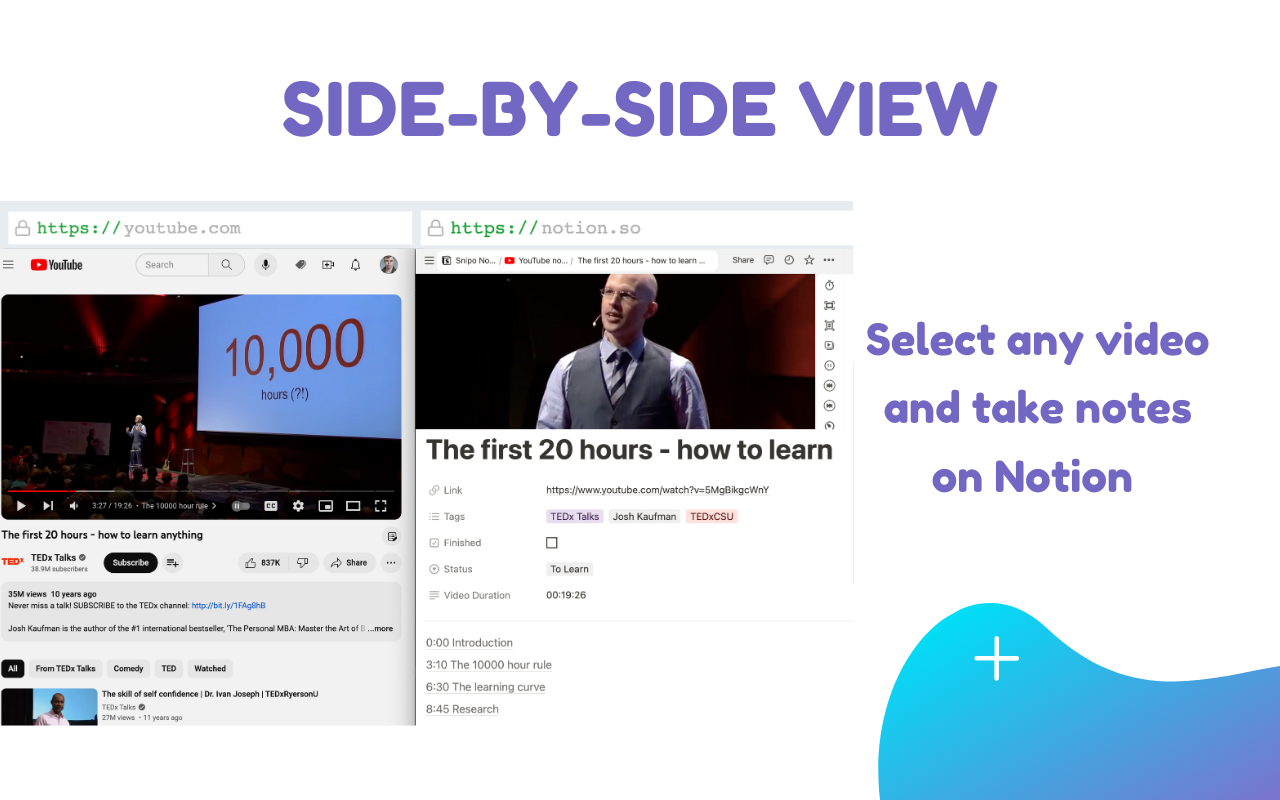 Snipo: YouTube Notes to Notion