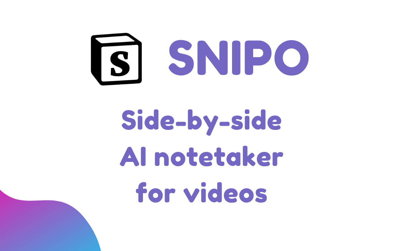 Snipo: YouTube Notes to Notion