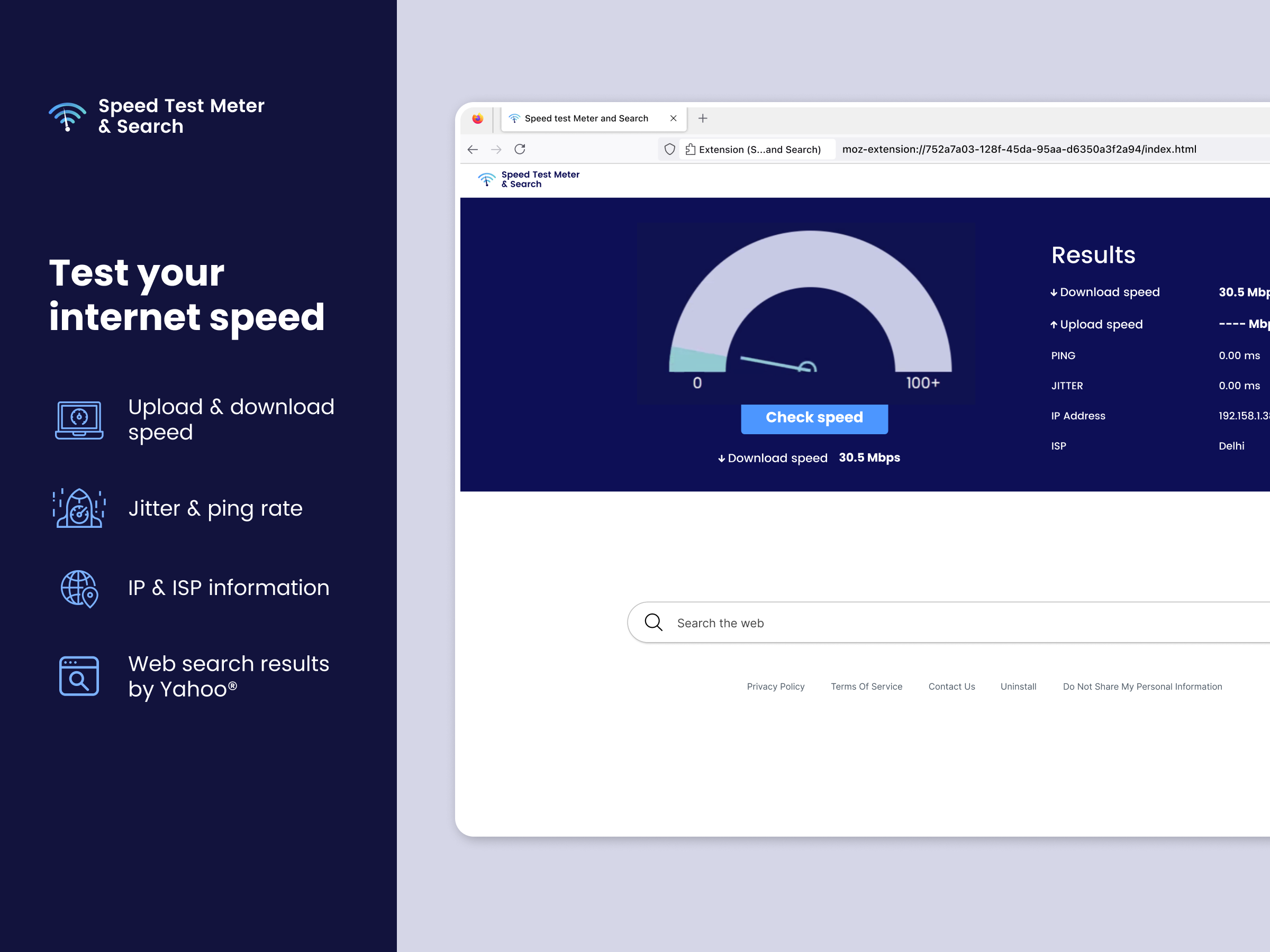 Speed Test Meter and Search