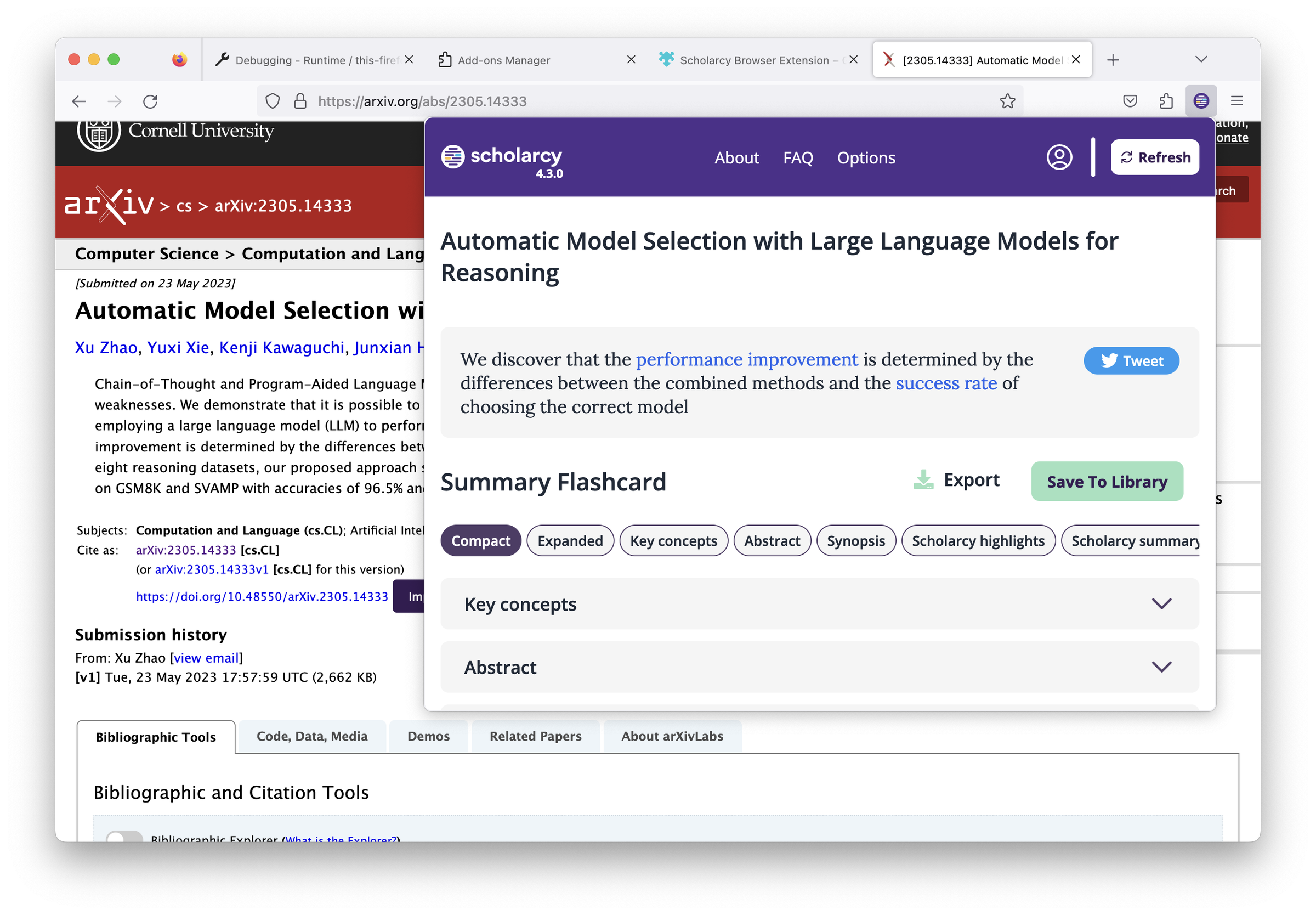 Scholarcy Browser Extension