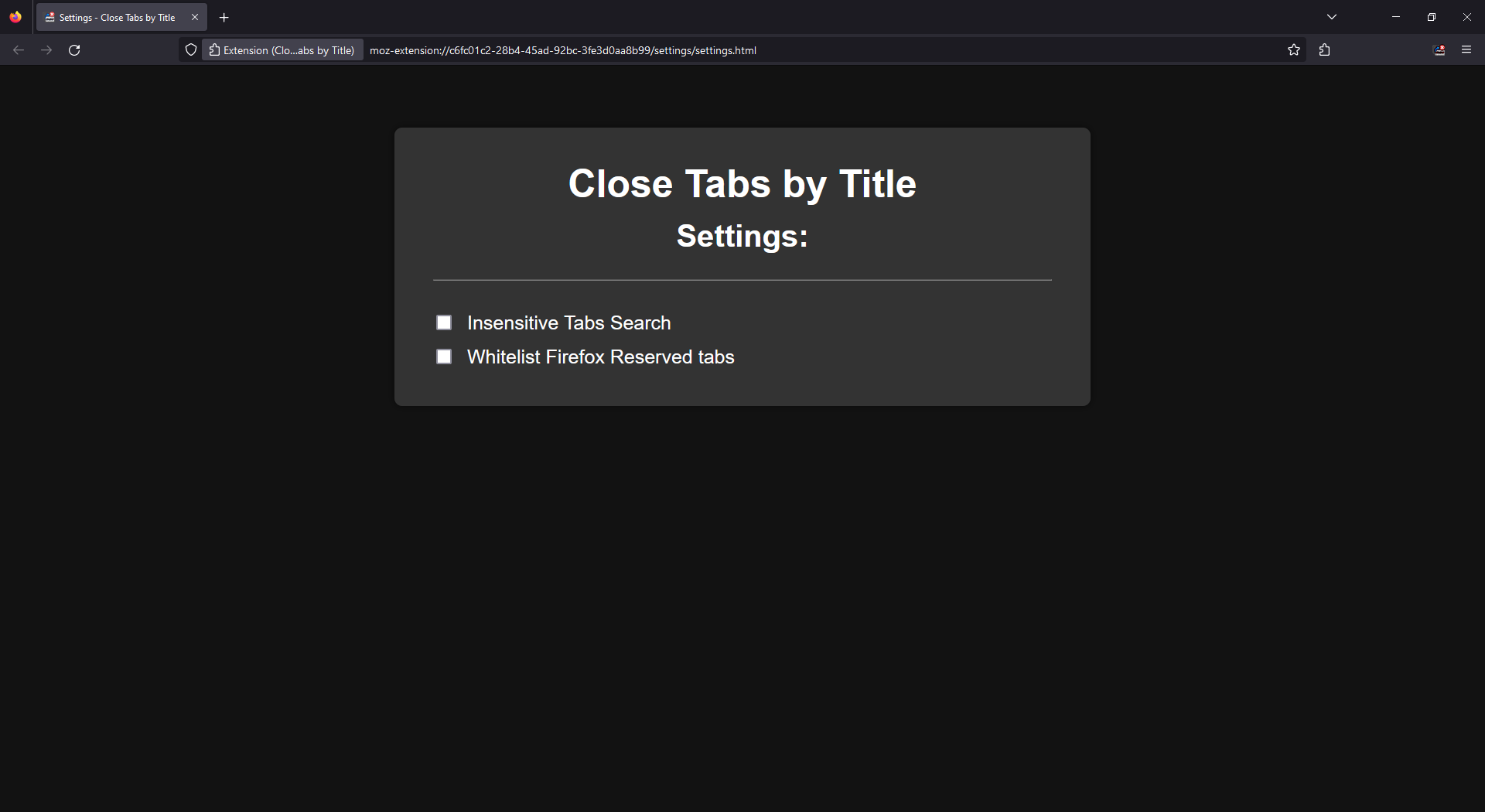 Close Tabs by Title