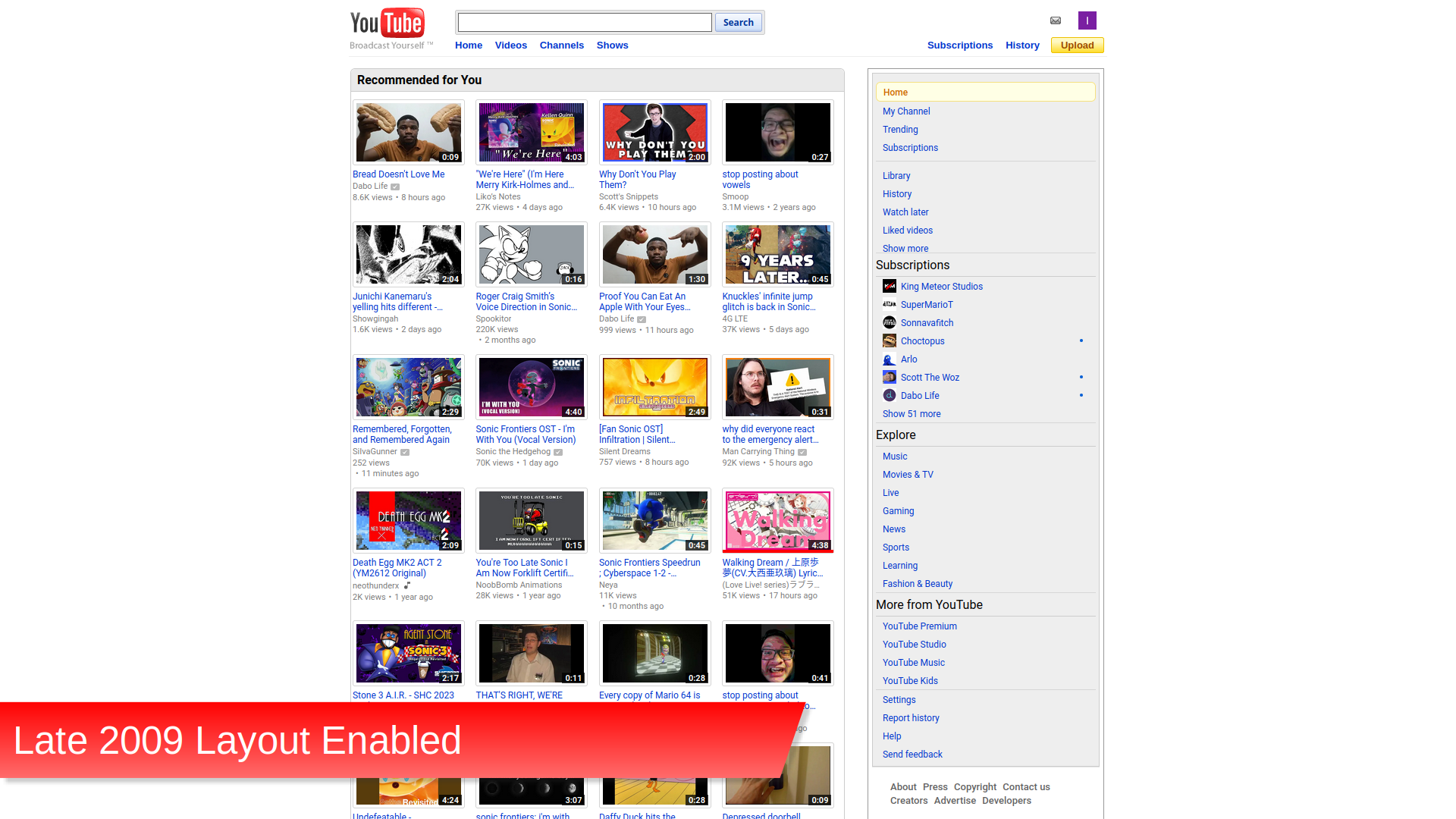 CustomTube - Restore the Old YouTube Layout