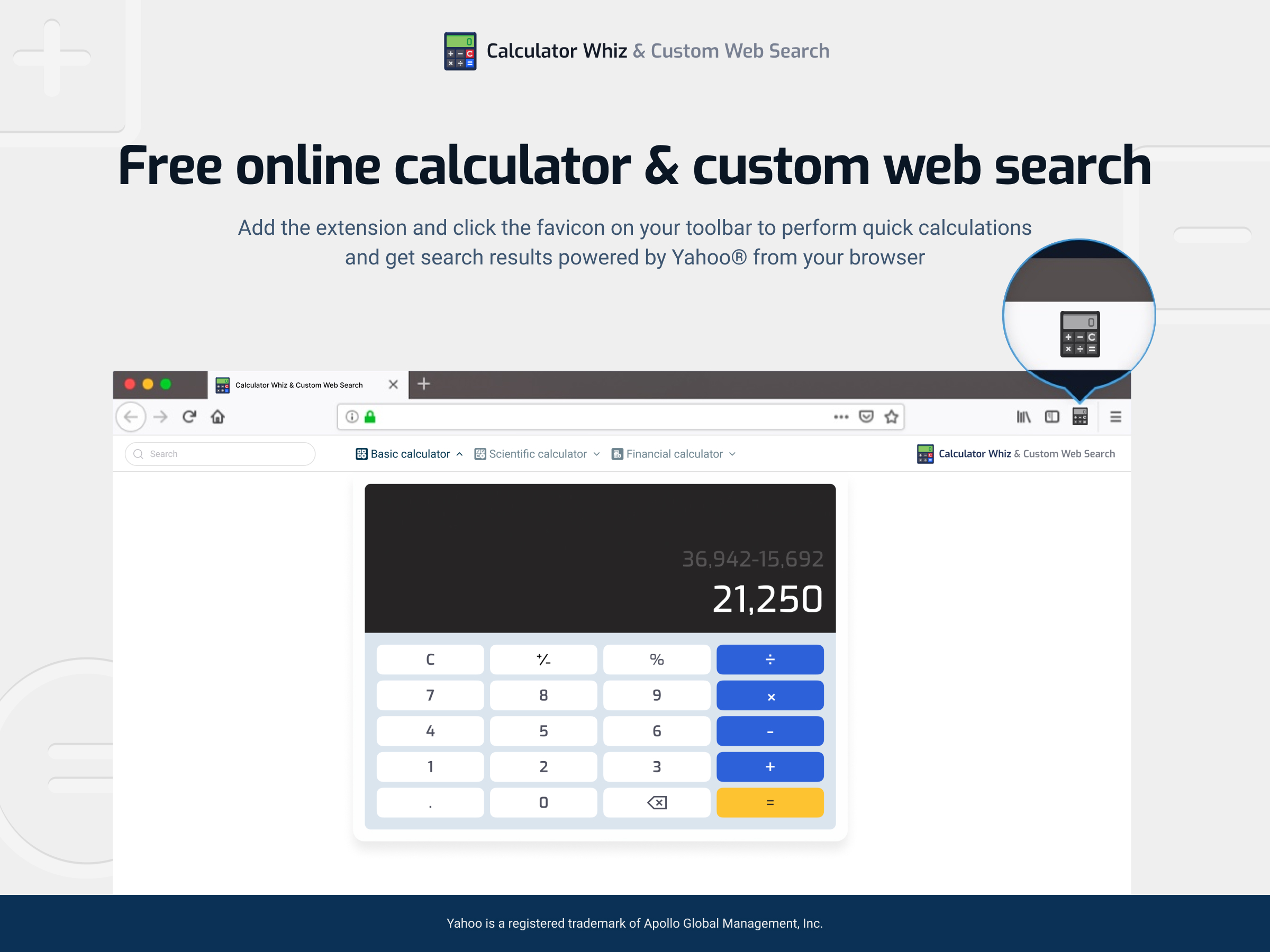 Calculator Whiz & Custom Web Search