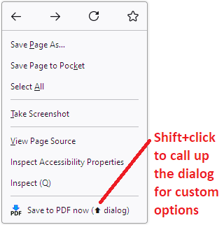 Save to PDF now - with no preview