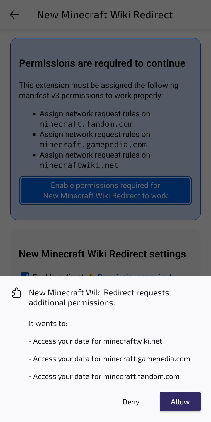 New Minecraft Wiki Redirect