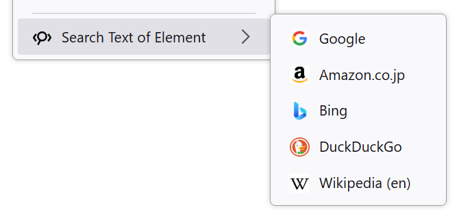 Search text of element