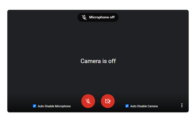 Google Meet Auto Disable Mic/Cam