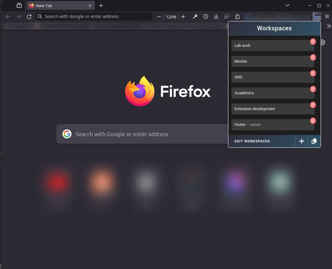 Workspaces+ extension demo