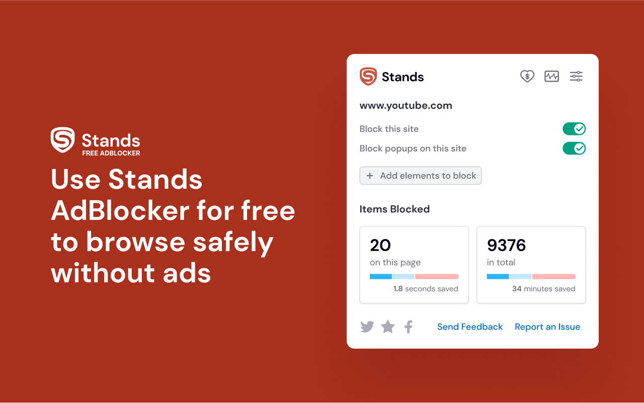 Stands AdBlocker 🦊 Best Ad blocker for Firefox
