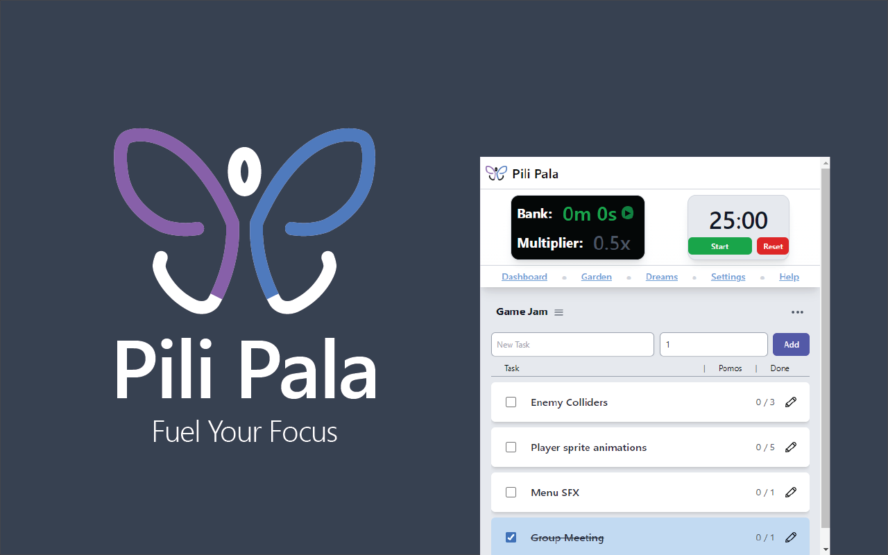 Pili Pala - Work to Unlock Sites