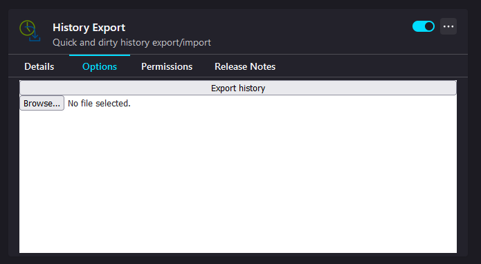 History Export