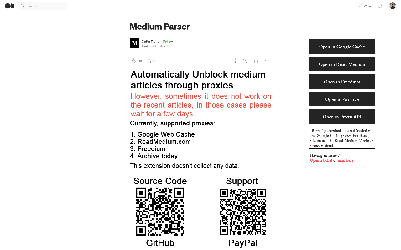 Medium parser