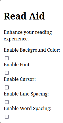 Reading Aid