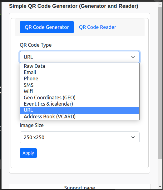 Simple QR Code Generator & Reader