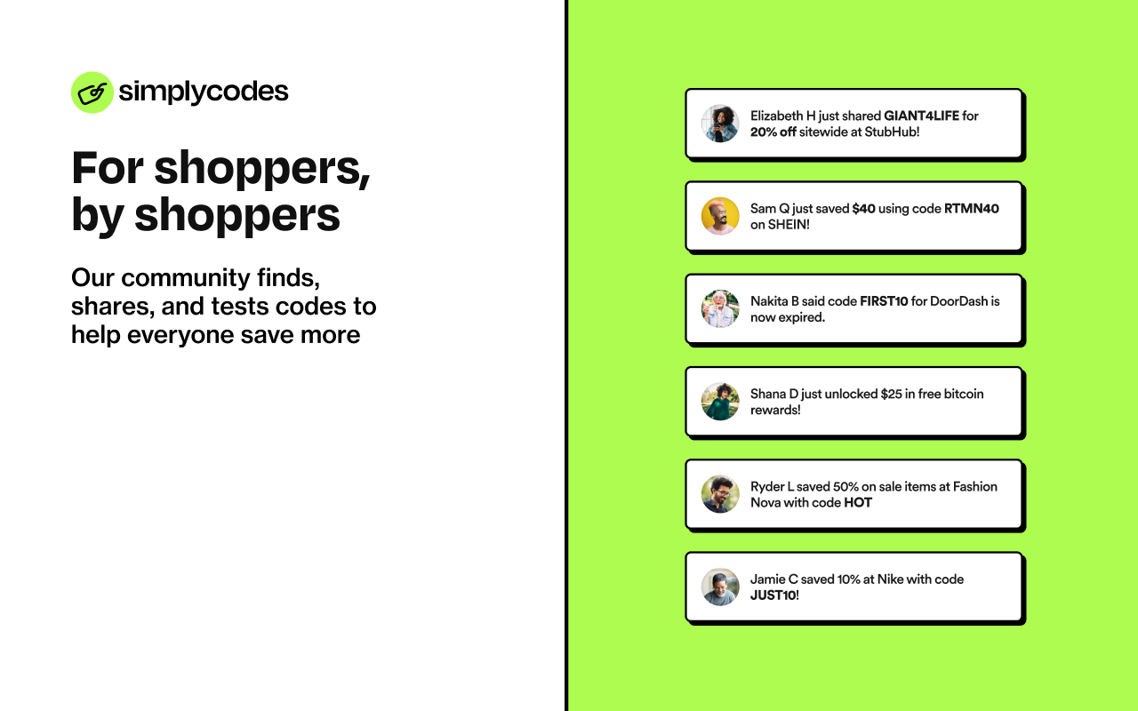 SimplyCodes: Coupons Codes & Rewards